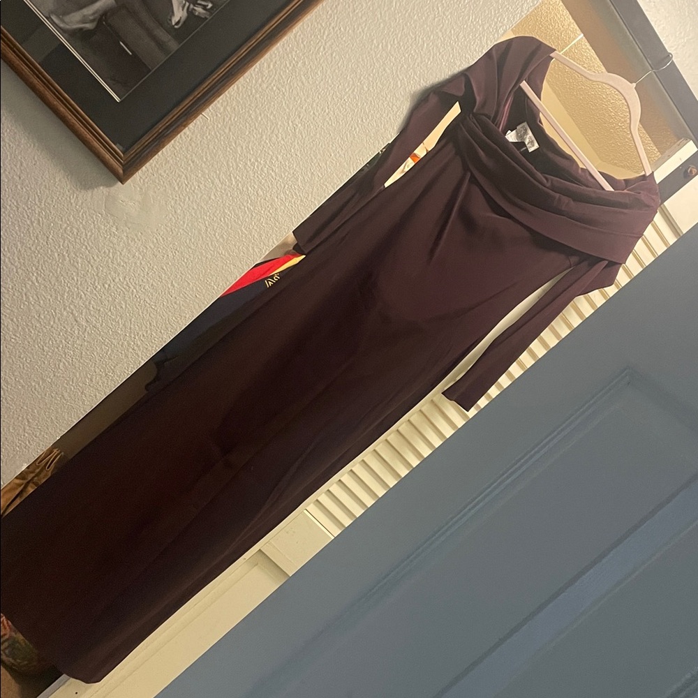 Elegant Purple Long Sleeve Dress